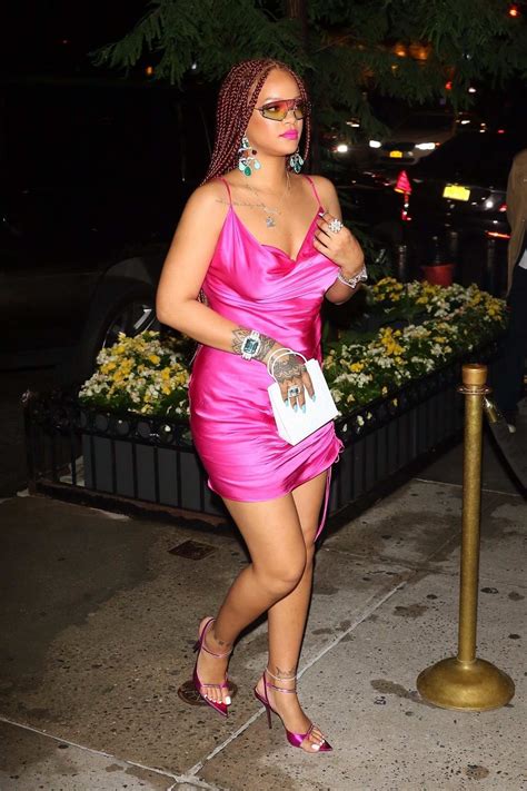 Rihanna Dazzles In Hot Pink For Her Fenty Pop Up Party In New York City