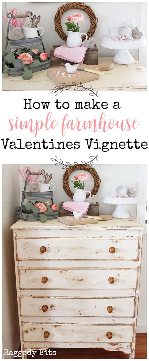 Anyway, i didn't want this vignette to look like a leprechaun regurgitated all over our entryway table so i went for an understated look. How to make a Simple Farmhouse Valentines Vignette