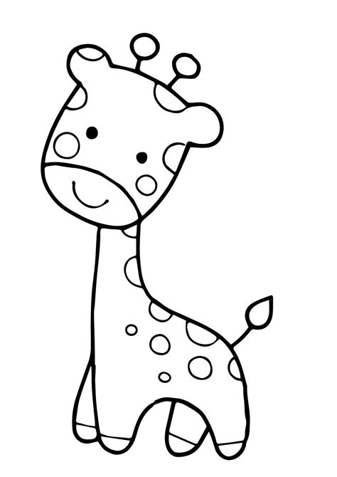 Kids Giraffe Coloring Page Zürafa Boyama Sayfaları Boyama Kitapları