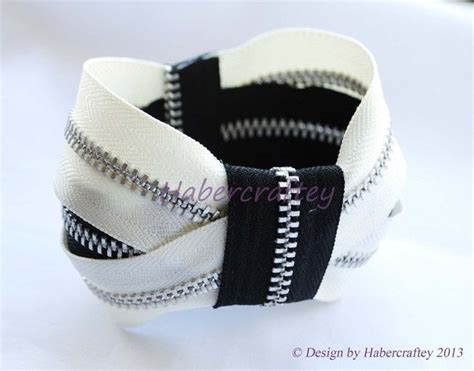 Bow Inspired Zipper Bracelet Cuff Handmade Zip Craft By Habercraftey