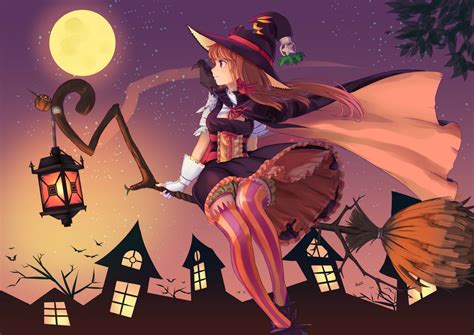 Halloween Anime Girl Witch