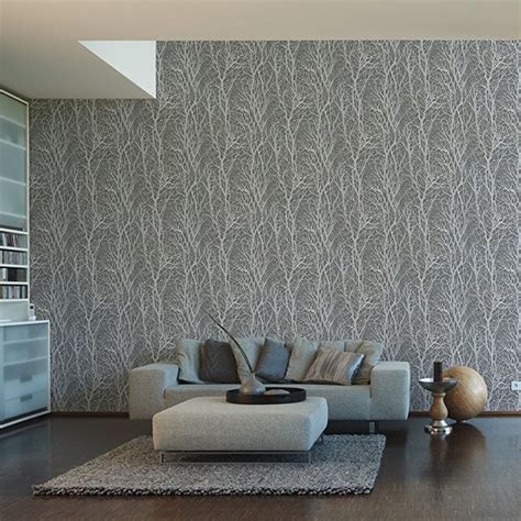 Grey Silver Wallpaper Living Room Homebase Wallpaper