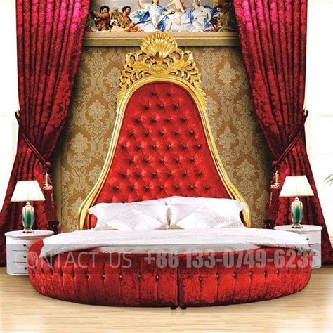 Luxury European King Size Round Bed High Quality China Round Bed And Bed