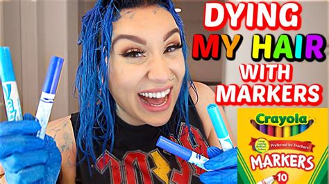 Dying My Hair With Markers 1 Year Later Diy Hair Dye Youtube
