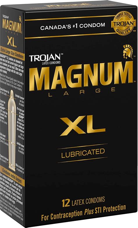TROJAN Magnum XL Extra Large Size Lubricated Latex Condoms Count Care And Shop