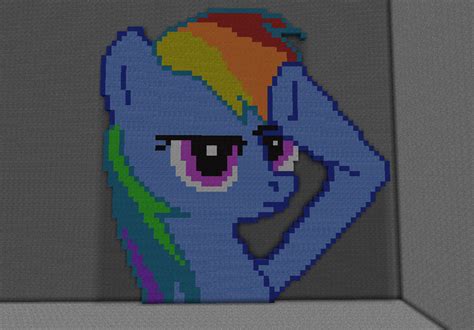 Minecraft Rainbow Dash Salute By Darkshine Bunny On Deviantart