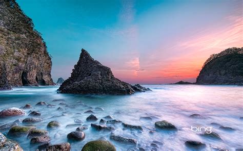 Sunset At Futo Beach Japan Src Free Bing Wallpaper Windows 10 Bing