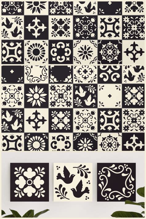 Mexican Talavera Tiles Patterns Set MasterBundles