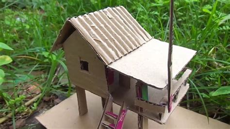 How To Make A House By Recycle Papercardboard Diy Paper Youtube