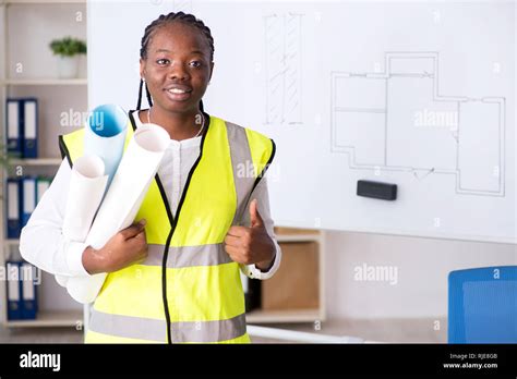Young Black Architect Working On Project Stock Photo Alamy