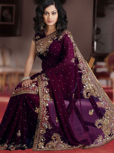 wine faux georgette saree with blouse online shopping slssk4800 saree designs indian outfits