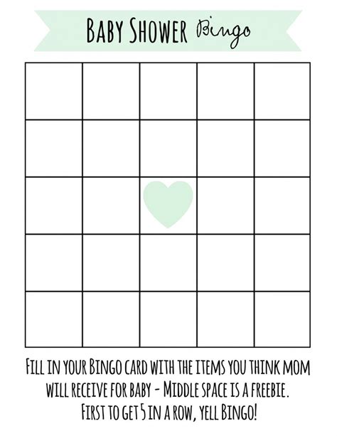 This is a great place to be if you want plenty of options. Free Printable Baby Shower Bingo