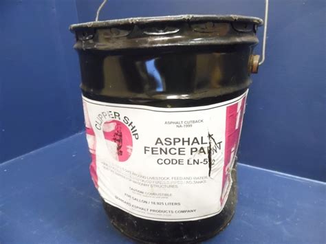 Paint can revitalize an old fence or give a wonderfully crisp finish to a new fence. 4.75 Gallons Black Asphalt Fence Paint Clipper Ship ...