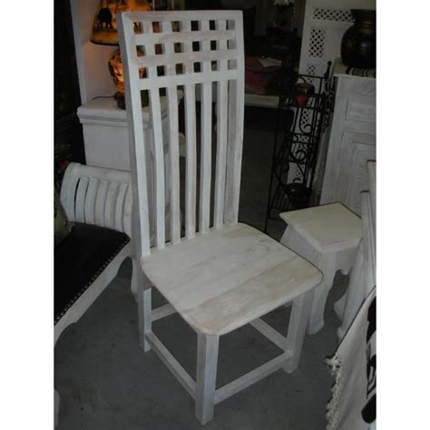 Chaise dossier haut en manguier - Achat/Vente chaise salle a manger pas
