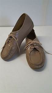 Sas Shoes Ladies Size 8 5 M Beige Leather Lace Up Oxford Flats Comfort