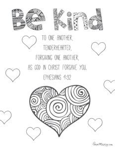 Love is patient and kind; 11 Bible verses to teach kids (with printables to color ...