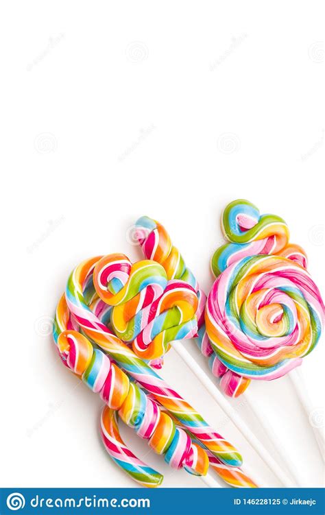 Conjunto De Lollipops Coloridos Imagen De Archivo Imagen De Dulce
