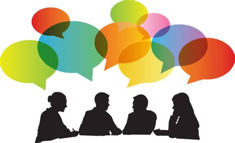 Royalty Free Group Discussion Clip Art Vector Images And Illustrations