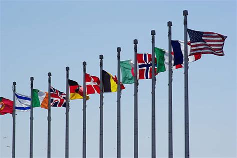 United Nations Building Flags Stock Photos Pictures And Royalty Free