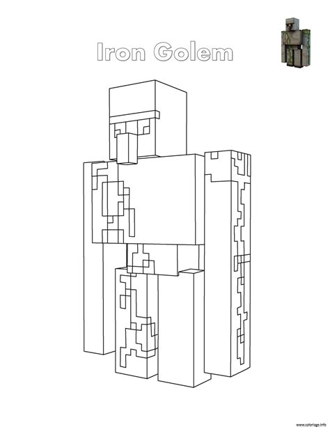 Coloriage Iron Golem Minecraft