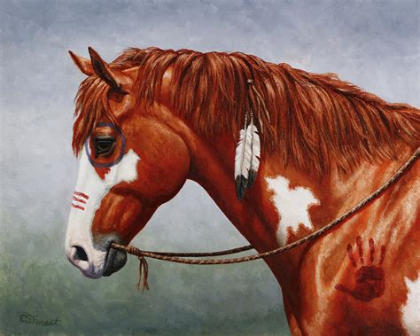 Native American War Horse Painting By Crista Forest Fine Art America