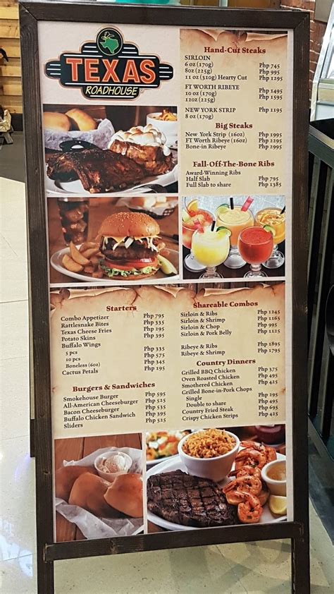 Menu At Texas Roadhouse Steakhouse Pasay Gxjjv4v