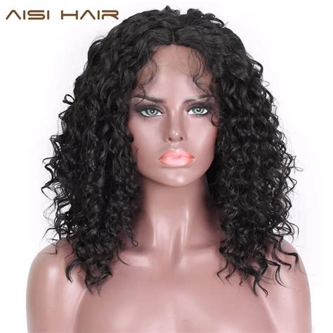 Aisi Hair 16 Inches Long Afro Kinky Curly Wig Natural Synthetic Front