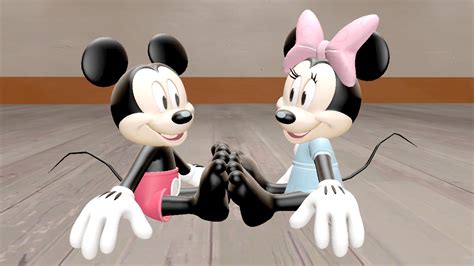 Mickey And Minnie Plays The Footsies Game By Johnroberthall On Deviantart