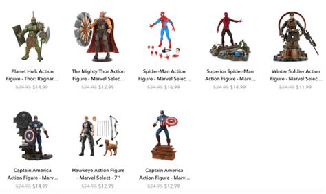 Disney Store Exclusive Marvel Select Figures Up To 50 Off Or More