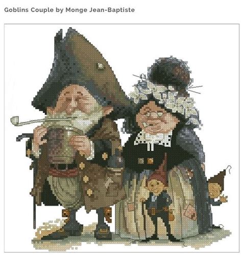 Cross Stitch Chart Goblins Pair Brewers Fantasy Series By Lena Lawson