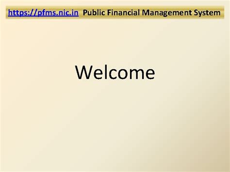 Pfms Nic In Public Financial Management System