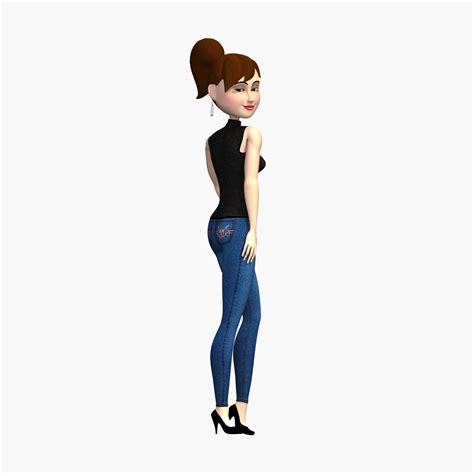 Cartoon Woman 3d Model 20 Max Free3d