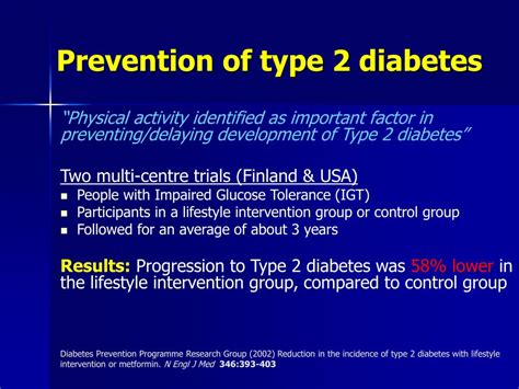 Ppt Promoting Physical Activity In Type 2 Diabetes Time 2 Act Study