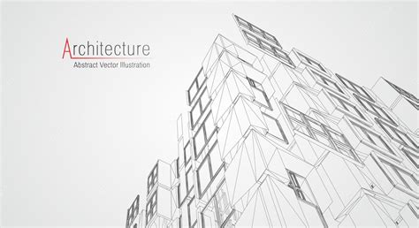 Premium Vector Architecture Line Background Building Construction
