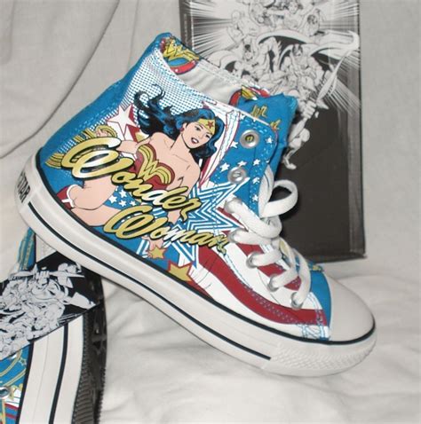 New Converse Wonder Woman All Star Hi Chuck Taylor Dc Comics Shoes High