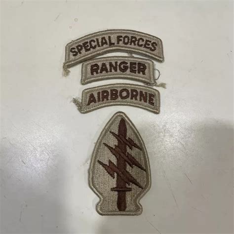 Set Of Us Army Special Forces Ocp Ssi Patch W Sf Ranger Airborne Tabs