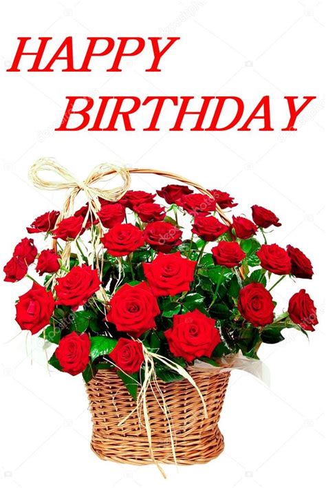 Pics Happy Birthday Rose Image Happy Birthday With Red Flowers Of