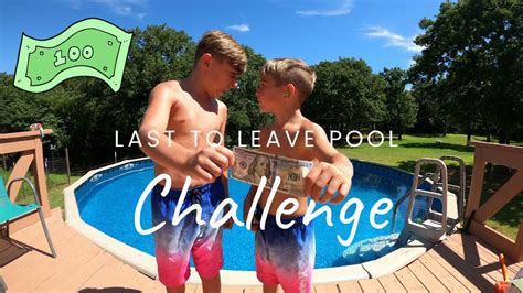 Last To Leave Pool Challenge Wins 100 Youtube