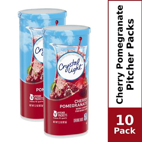 10 Pitcher Packs Crystal Light Cherry Pomegranate Sugar Free