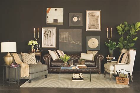 Black Walls Living Room Traditional Living Room Los Angeles By