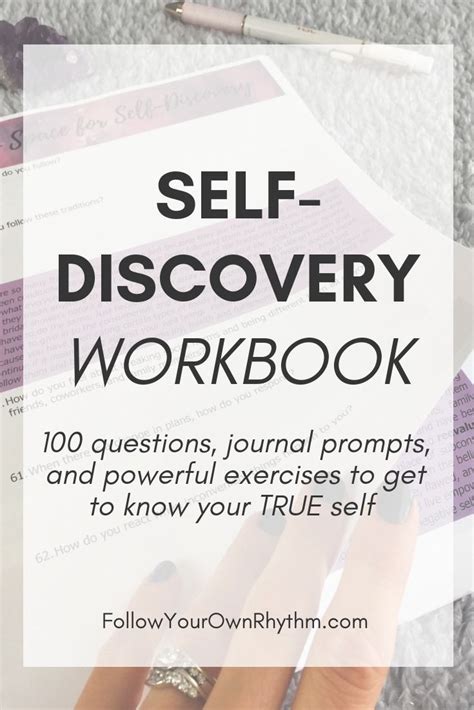 Self Discovery Workbook Follow Your Own Pace Self Discovery Thought