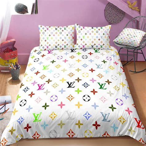 Louis Vuitton Colorful Monogram Comforter Bedding Set Rever Lavie