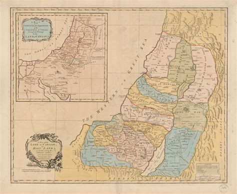 A Map Of The Land Of Canaan Or Holy Land As Divided Among The Twelve