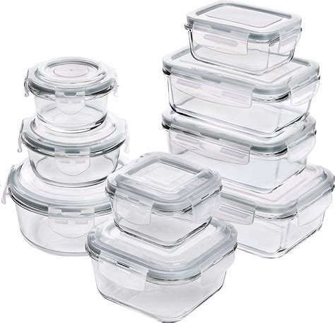 Each with its own unique design, shape and use. Utopia Glass Food Storage Containers with Lids - Glass ...