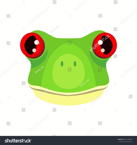 Vector Red Eyed Frog Head Icon Stock Vector Royalty Free 1522902629