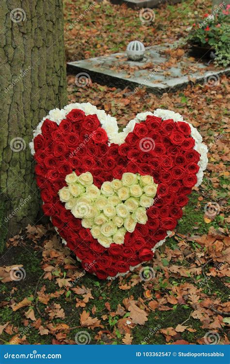 Heart Shaped Sympathy Flowers Stock Image Image Of Sympathy
