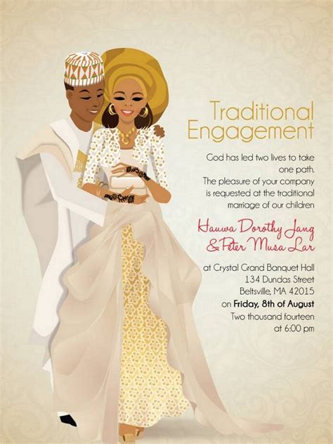 Editable African Traditional Wedding Invitations Templates Free