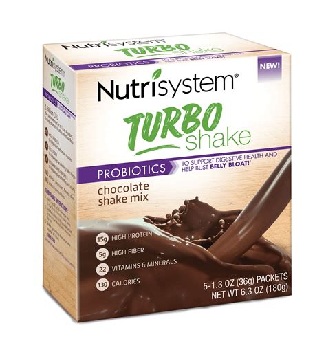 Nutrisystem Turbo Chocolate Shake Mix 1 4 Oz 20 Packets