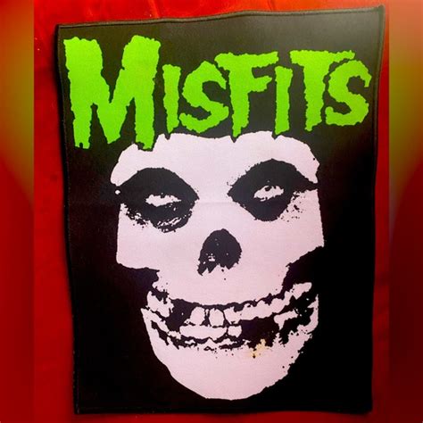 Misfits Other New Misfits Back Patch Horror Punk Skull Crimson