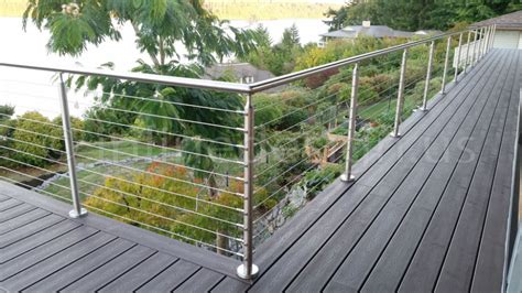 Cable Railing System Inline Design Stainless Steel Cable Railing